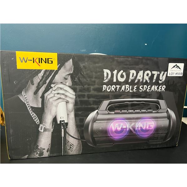 Lot of 1 W-KING D10 Party Portable True Wireless Bluetooth Speaker