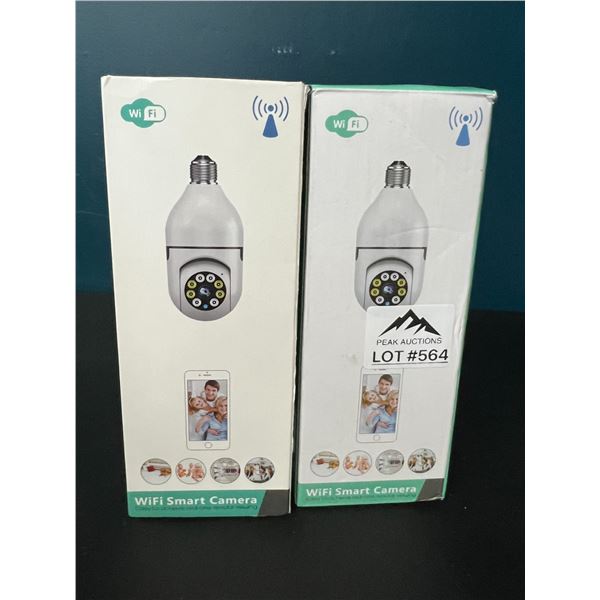 Lot of 2 Wifi Smart Security Cameras - Lightbulb Style