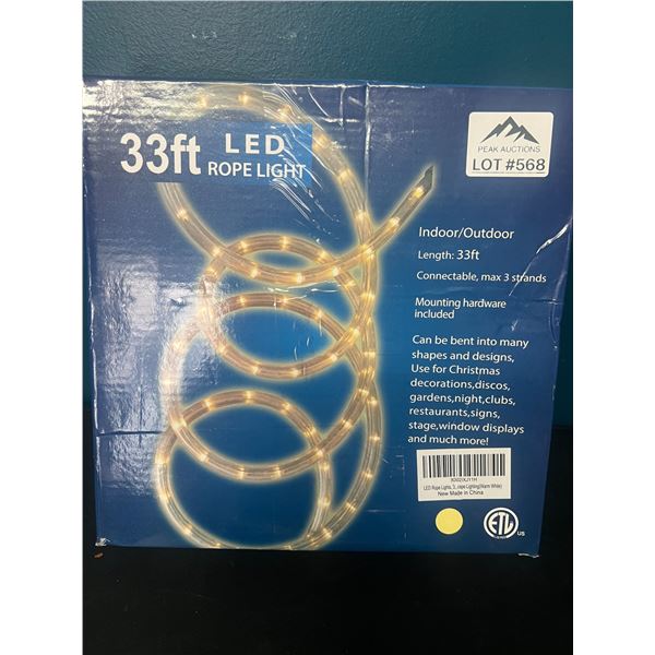 Lot of 1 33FT Outdoor/Indoor LED Rope Lights