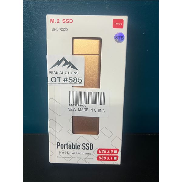 Lot of 1 Portable Hard Drive - 8TB - Gold