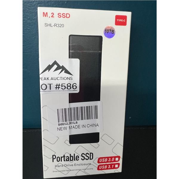 Lot of 1 Portable Hard Drive - 10TB - Black