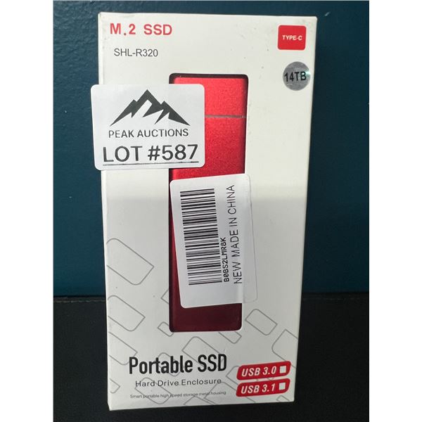 Lot of 1 Portable Hard Drive - 14TB - Red