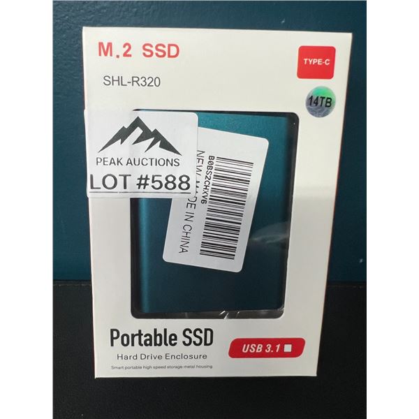 Lot of 1 Portable Hard Drive - 14TB - Blue