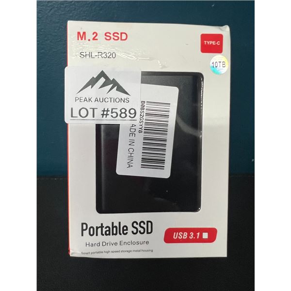 Lot of 1 Portable Hard Drive - 10TB - Black