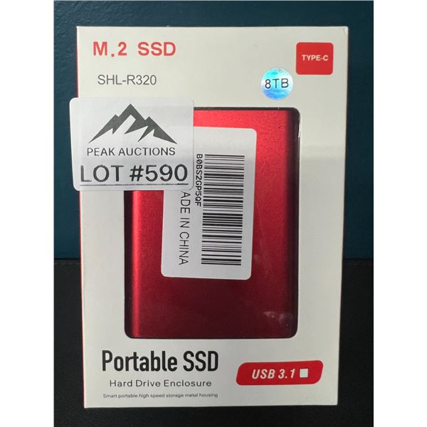 Lot of 1 Portable Hard Drive - 8TB - Red