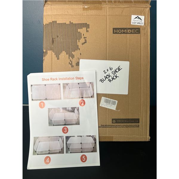 Lot of 1 Cubicle Style Shoe Rack (2x6 Cubbies/Shelves)