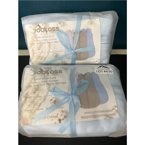 Lot of 2 Multi-Packs of Baby Sleep Sacks (Medium) - 3PCS per pack