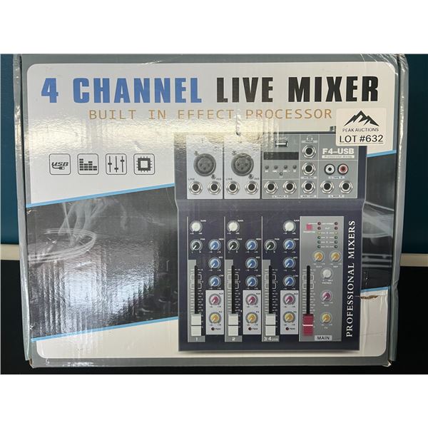 Lot of 1 4-Channel Live Mixer Audio Board