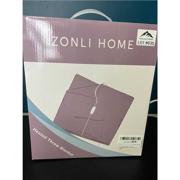 Lot of 1 Heated Throw Blanket - Grey