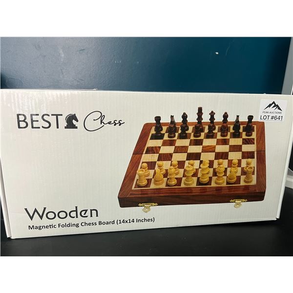 Lot of 1 Wooden Chess Board