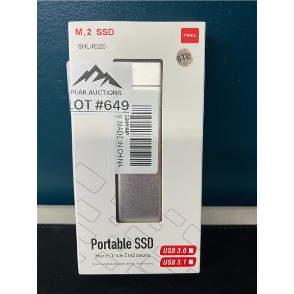 Lot of 1 Portable Hard Drive - 6 TB - Silver