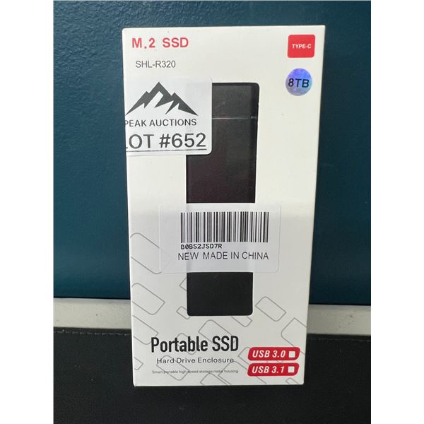 Lot of 1 Portable Hard Drive - 8TB - Black