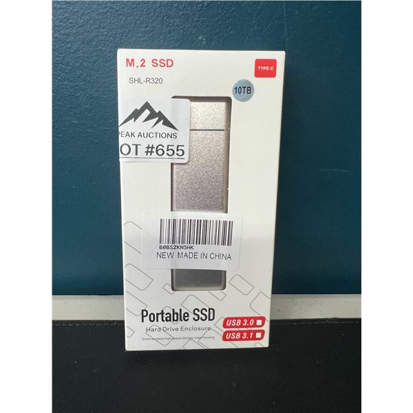 Lot of 1 Portable Hard Drive - 10TB - Silver