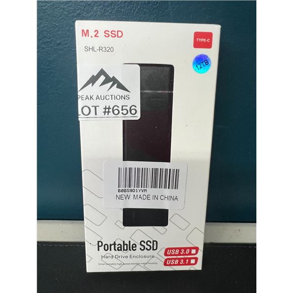 Lot of 1 Portable Hard Drive - 12TB - Black