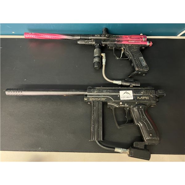 Lot of 2 Spyder Paintball Guns