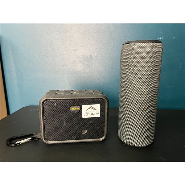 Lot of 2 Wireless Bluetooth Speakers (*Used)