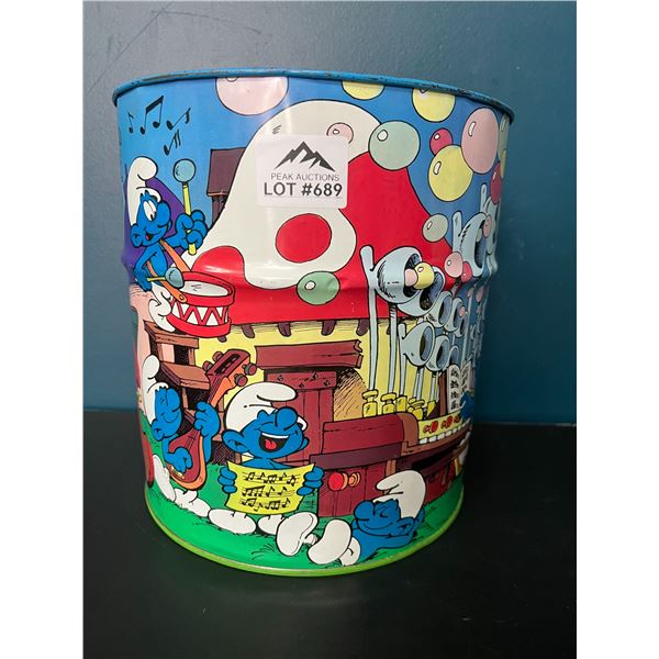 Lot of 1 Retro Smurf Storage Tin (*Used)