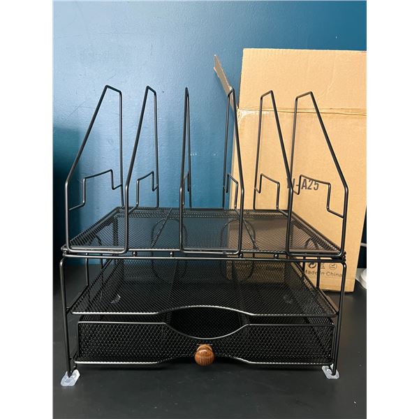 Lot of 2 Desk Organizers With File Holder