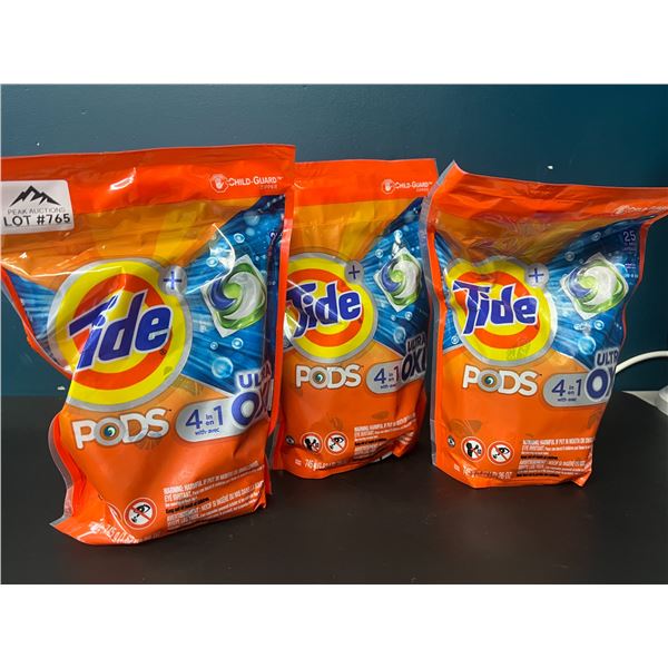 Lot of 3 Bags of Tide Pods (1.62lb Bags)