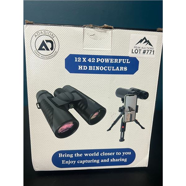 Lot of 1 12x42 HD Binoculars