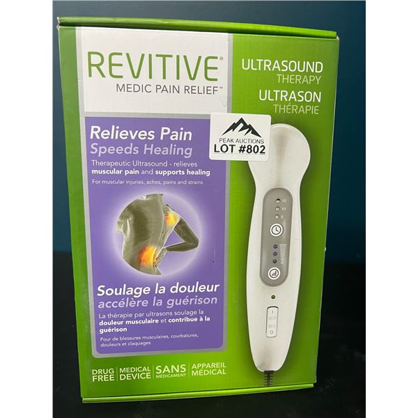 Lot of 1 Revitive Medic Pain Relief Ultrasound Therapy Device