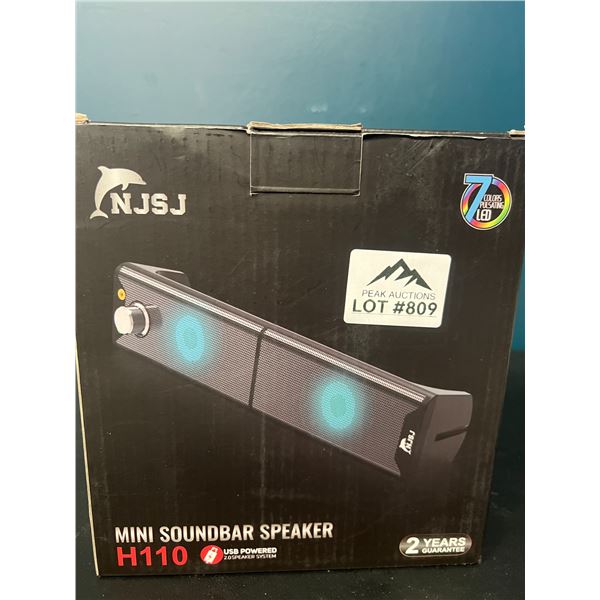 Lot of 1 NJSJ Mini Soundbar Speaker