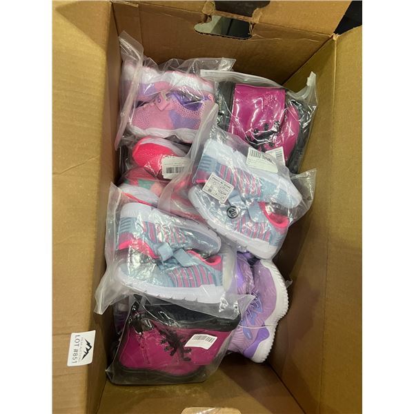 Lot of 1 Box Full of Kids Shoes - 14 Pairs