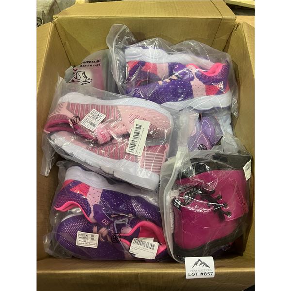 Lot of 1 Box Full of Kids Shoes - 16 Pairs