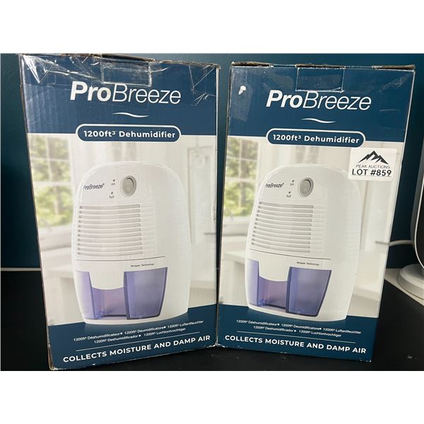 Lot of 2 Probreeze 1200sqft. Household Dehumidifiers