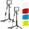 Image 1 : Lot of 1 Neewer 2pack Dimmable 5600K USB Colorful Video Lighting Kit w/ Tripod