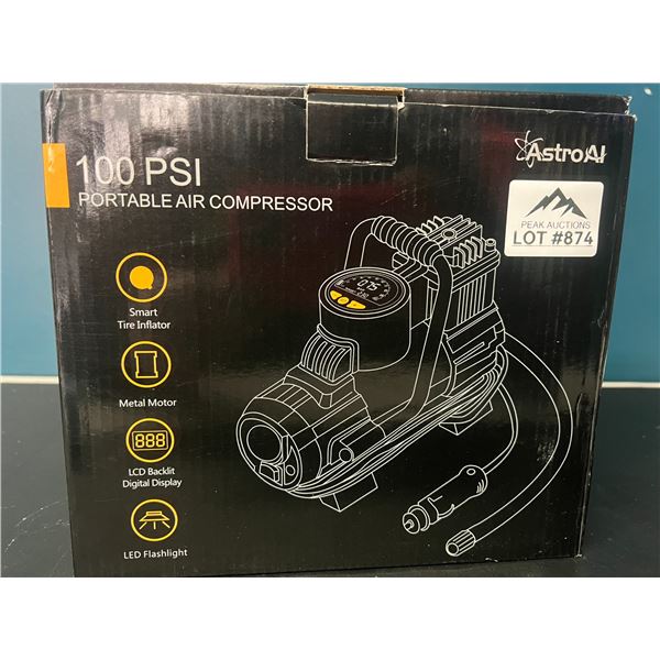 Lot of 1 AstroAI 100PSI Portable Air Compressor