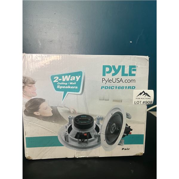 Lot of PYLE 6.5" Home Ceiling/Wall Speakers - 2 Way - Pair (2pcs)