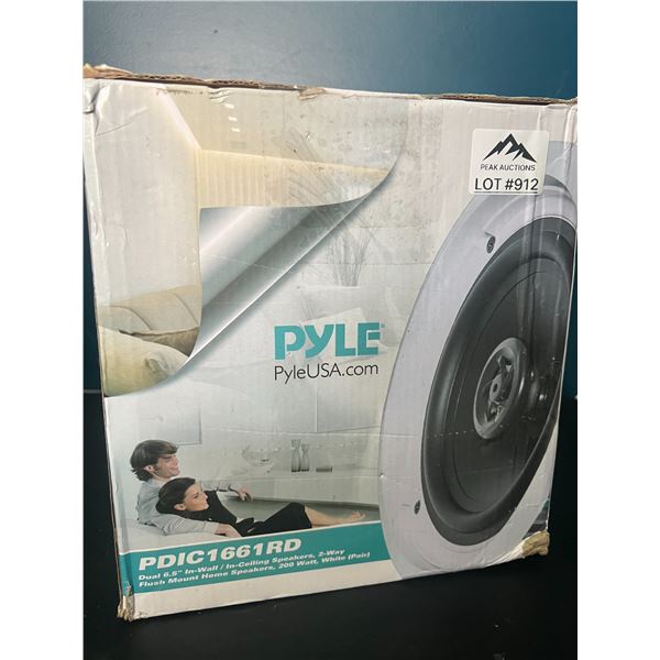 Lot of PYLE 6.5" Home Ceiling/Wall Speakers - 2 Way - Pair (2pcs)