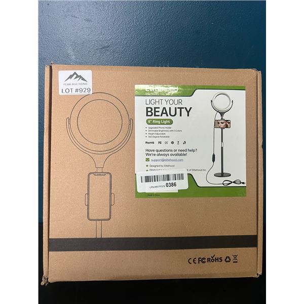 Lot of 1 LED Ring Light 8" w/ Tripod