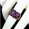 Image 3 : Natural Unheated  Amethyst Rhodolite Chrome Diopside Ring