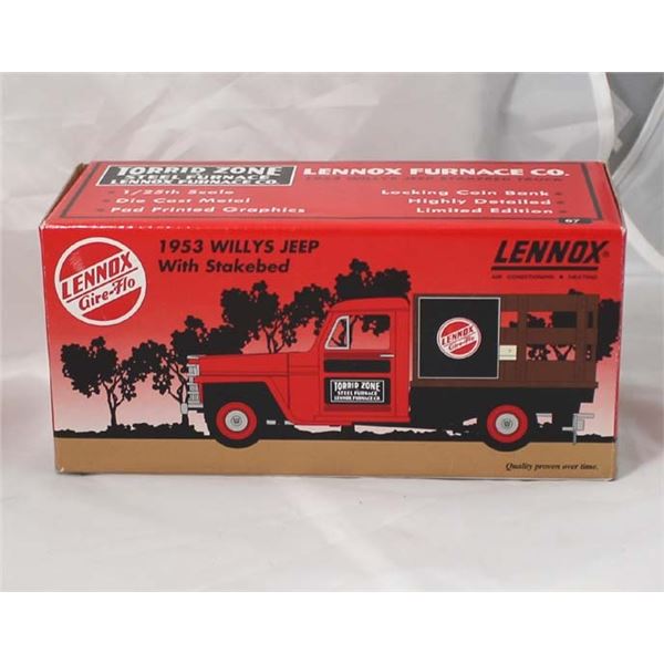 Lennox 1953 Willys Jeep Coin Bank