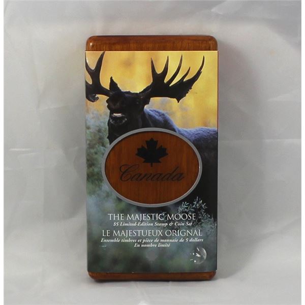 Canada $5 Limited Ed. Coin and Stamp The Majestic Moose