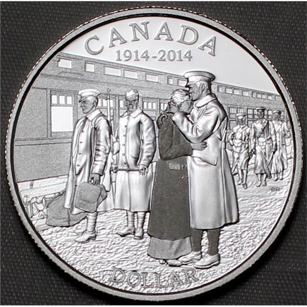Canada Dollar 2014 100th Anniversary of the Declaration of WWI Proof
