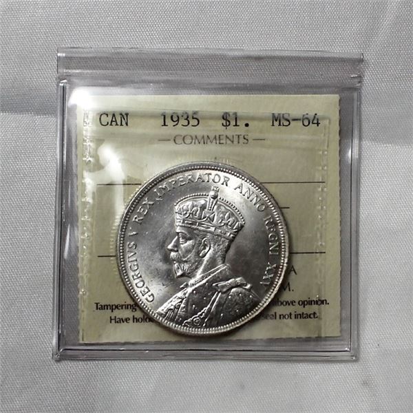 ICCS CAN 1935 $1 MS64