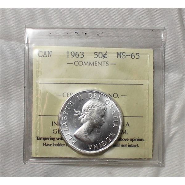 ICCS CAN 1963 50C MS65