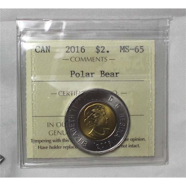 ICCS CAN 2016 $2 MS-65