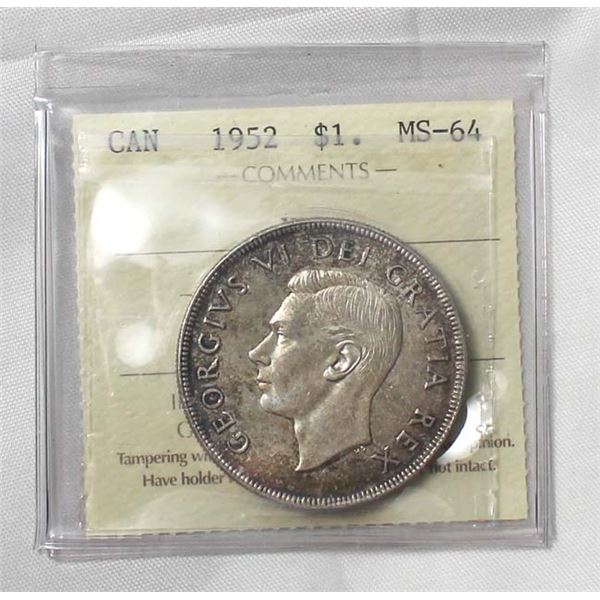 ICCS CAN 1952 NWL 1$ MS-64