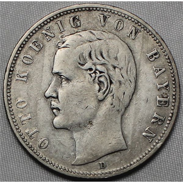 German States Bavaria 1903 5 Marks