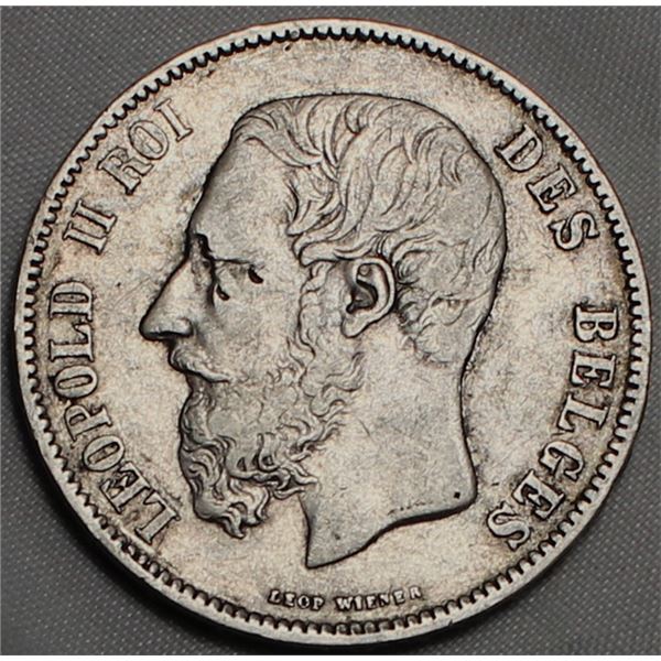 Belgium 1873 5 Francs
