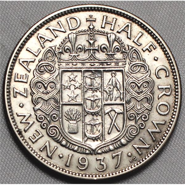 New Zealand 1937 Half Crown