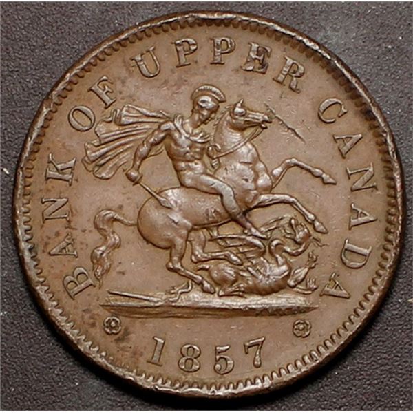 Canada Upper Canada One Penny Token 1857 PC-6D Br719