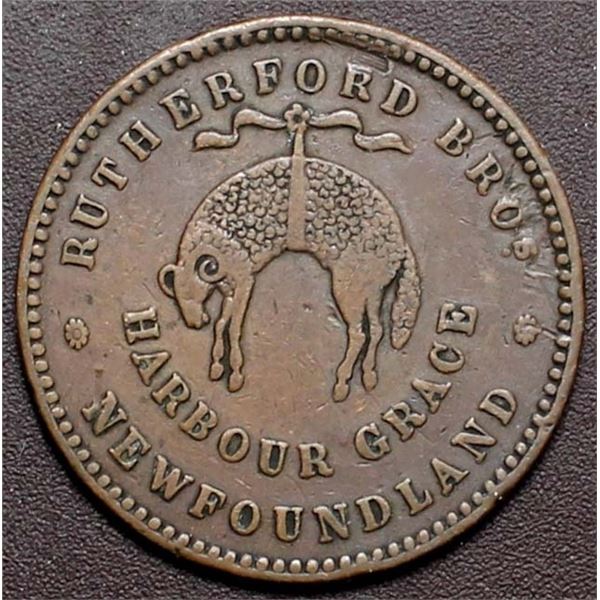 Canada Newfoundland 1846 Rutherford Bros Harbour Grace NF-1C1 Br953