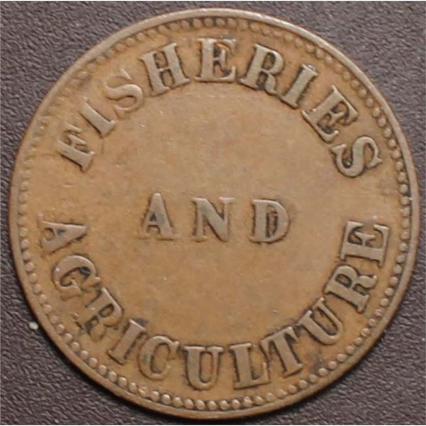 PEI 1855 Fisheries and Agriculture One Cent PE-6A1 Br917