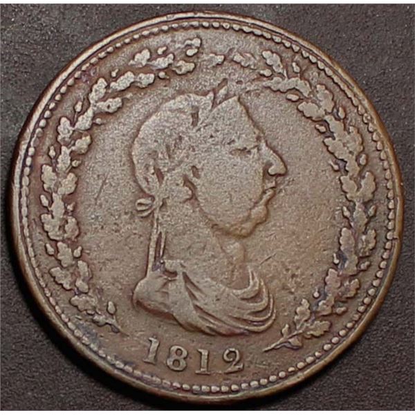 Canada LC Lower Canada 1812 One Penny LC-47A2 Br957