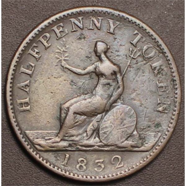 Canada Upper Canada 1832 Half Penny UC-14 Br732